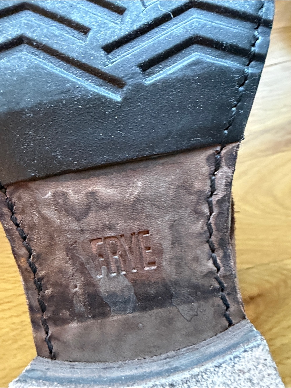 Frye Brown Suede Lace-Up Combat Boots - Picture 7 of 8